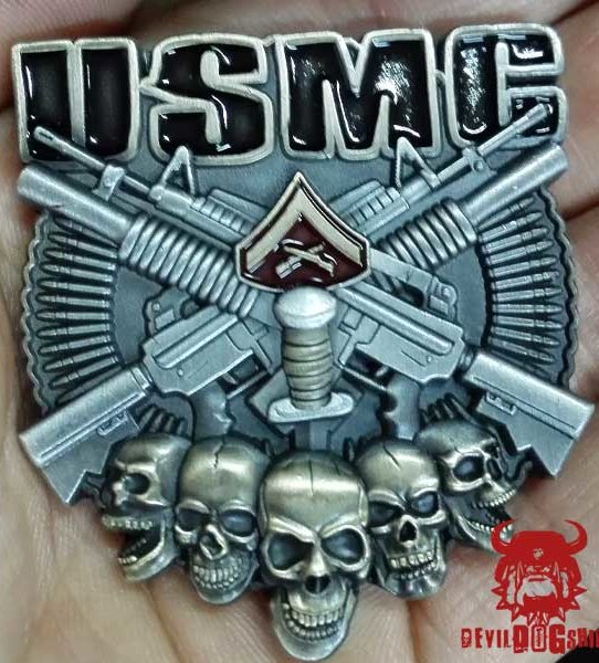 USMC Gunnery Sergeant Rank Coin ™ | Marine Corps Challenge Coins