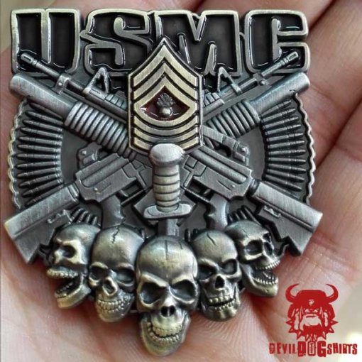 Master Gunnery Sergeant Rank Marine Corps Challenge Coin