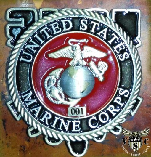 USMC rank coin Flip side