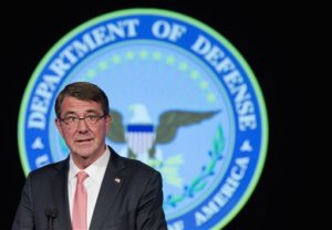 Defense Secretary Ash Carter speaks at George Washington University in Washington