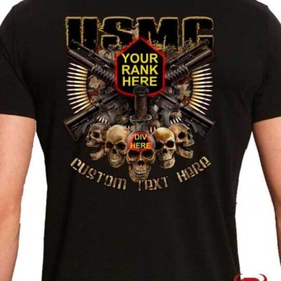 USMC Rank and Unit Custom Shirt