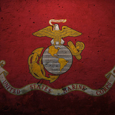 Marine Corps Eagle Globe And Anchor Flag Decal