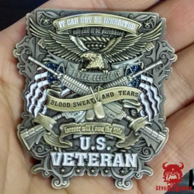 US Veteran Forever I Will Hold the Title Military Challenge Coin