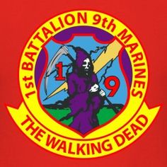 The USMC "Walking Dead" Logo with Grim Reaper and Lighting Bolt Marine Corps Caps