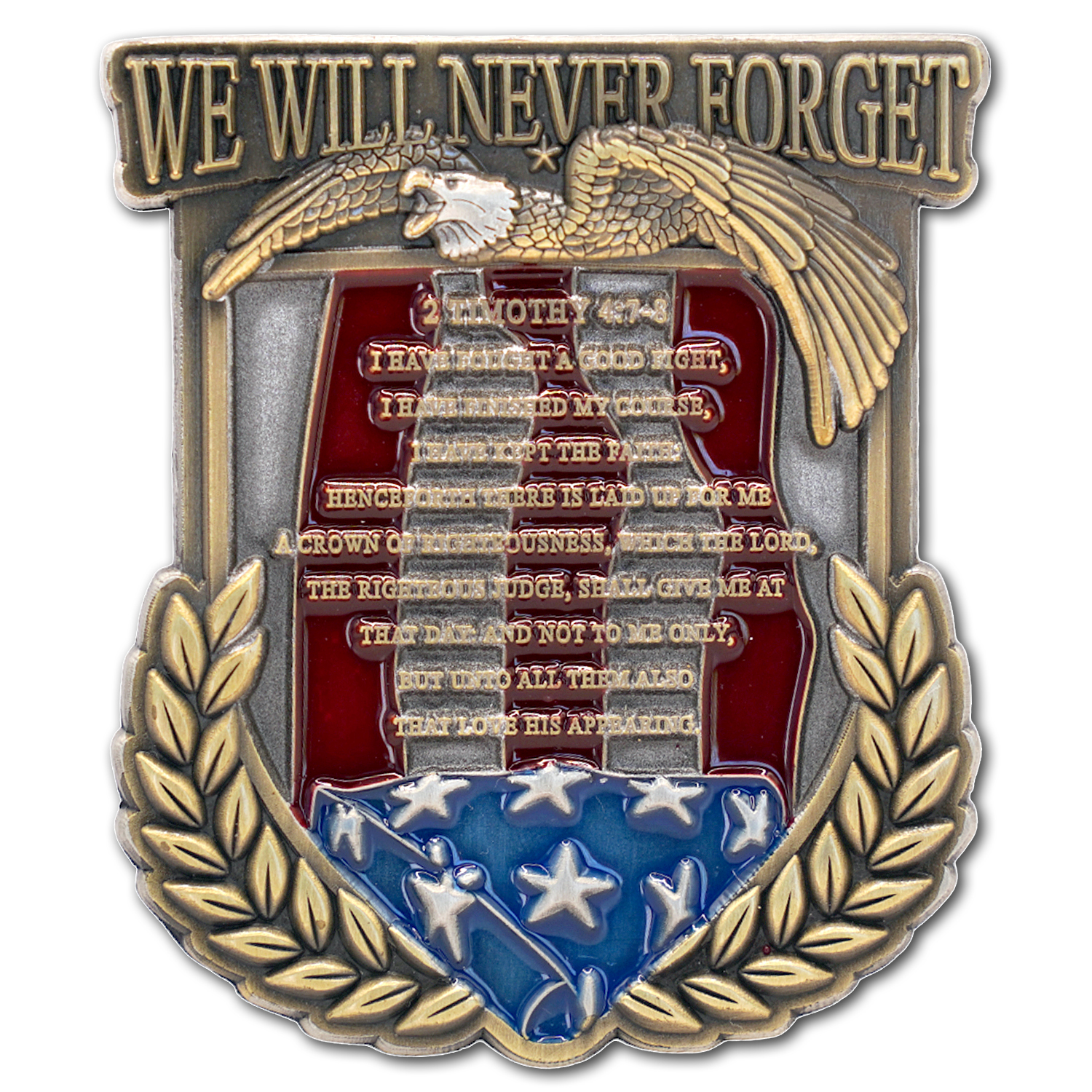 Memorial Day Never Forgotten Military Collectible Challenge Coin - Image 2