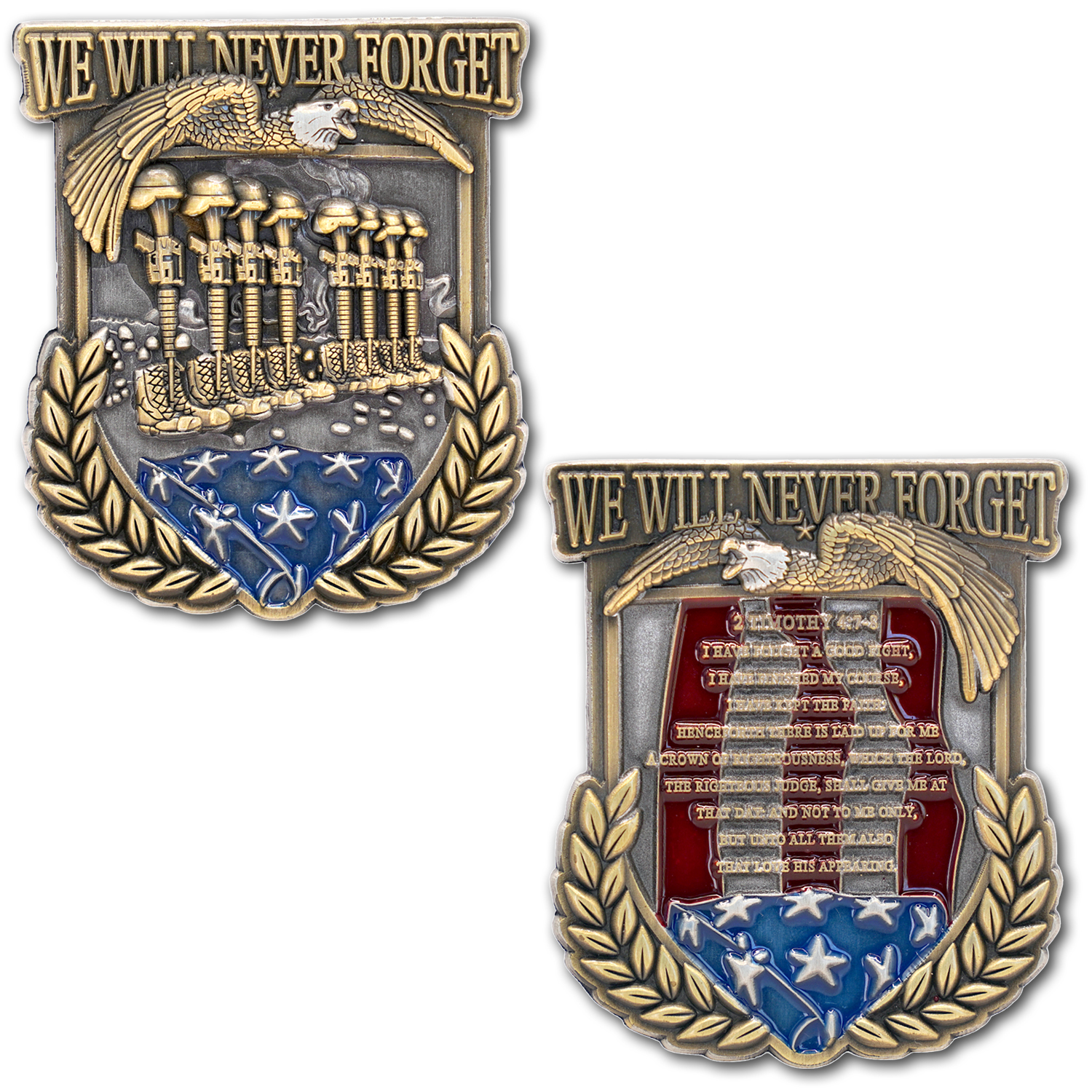 Military Memorial Never Forgotten Marine Corps Challenge Coin