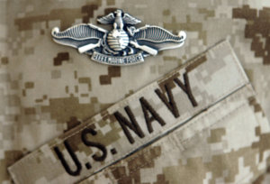A Fleet Marine Force Warfare pin