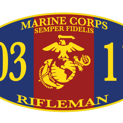 Marine Corps 0311 Rifleman Blood Stripe MOS Decal