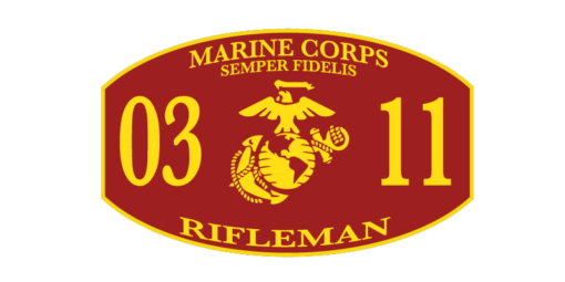 USMC 0311 Rifleman Red MOS Decal