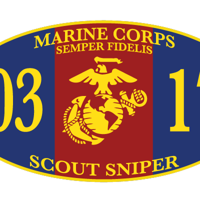Marine Corps 0317 Scout Sniper Blood Stripe MOS Decal