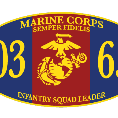 Marine Corps 0365 Infantry Squad Leader Blood Stripe MOS Decal