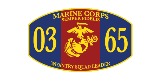 Marine Corps 0365 Infantry Squad Leader Blood Stripe MOS Decal