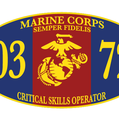 Marine Corps 0372 Critical Skills Operator Blood Stripe MOS Decal