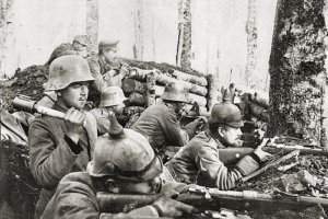 German soldiers set up defensive positions during WWI USMC Retired Hats