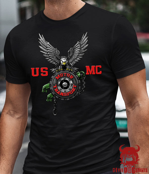 snorkel Ja Moeras USMC Motor T Shirt - Devil Dog Shirts | Marine Corps Shirts