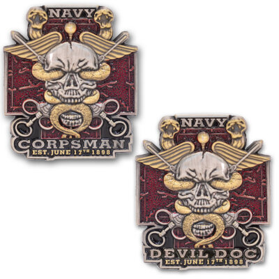 US-NAVY-Corpsman-Devil-Doc-Flip-Coin-Both