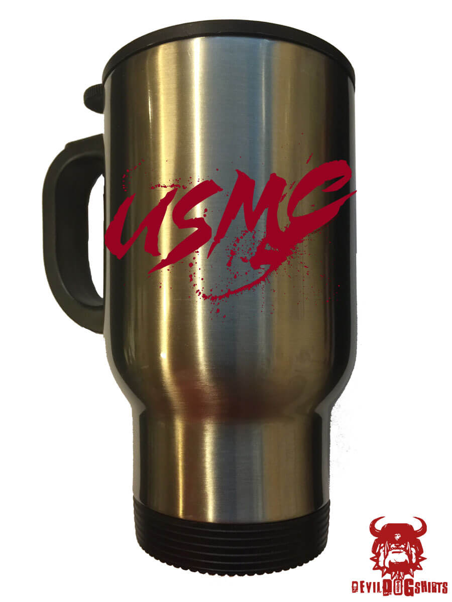usmc ceramic travel mug