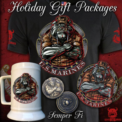 USMC Bulldog Semper Fidelis Gift Package