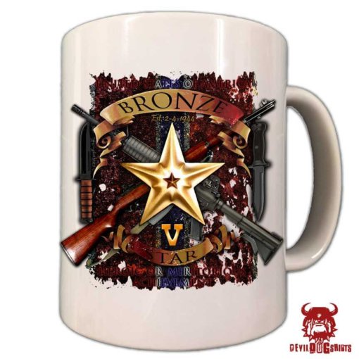 Bronze Star with "V" Coffee Mug