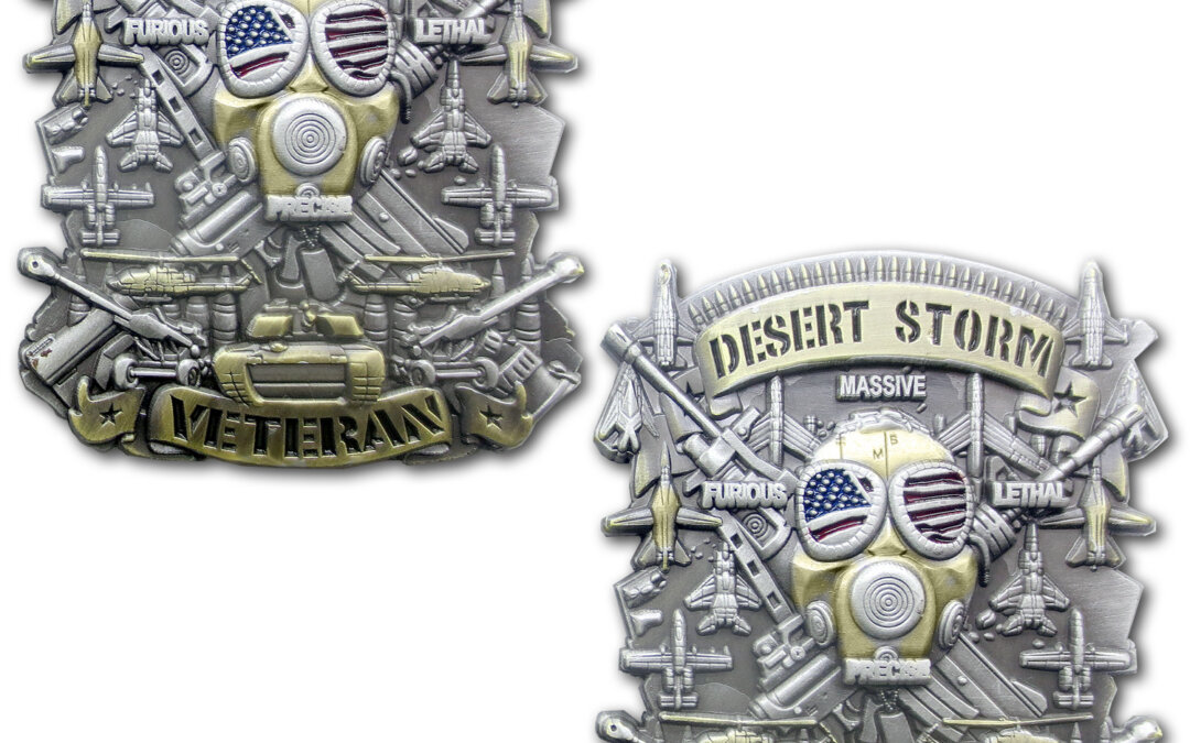 Desert Storm Veteran US Devil Dog Collectible Challenge Coin