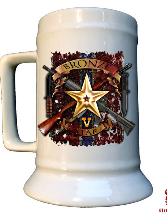 Bronze Star with Combat "V" Stein