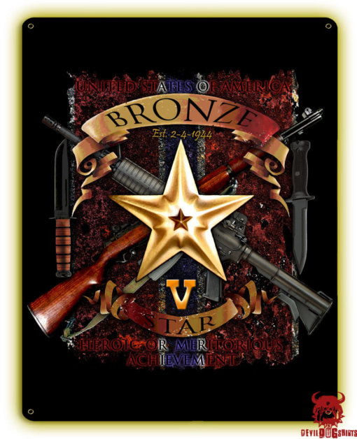 Bronze Star with Combat "V" Poster