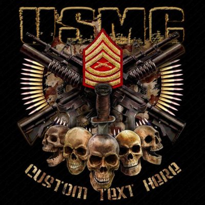 USMC Master Sergeant Custom Rank Shirt