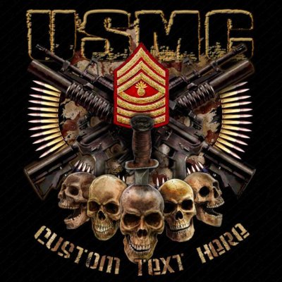 USMC Master Gunnery Sergeant Custom Rank Shirt