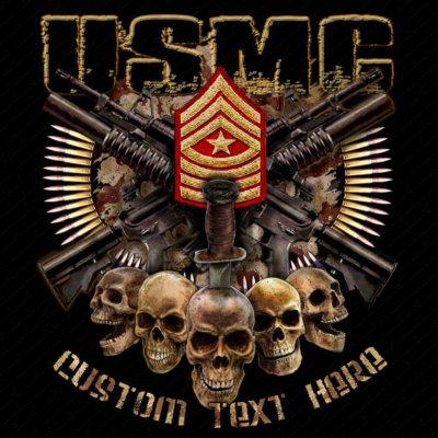 USMC Sergeant Major Custom Rank Shirt