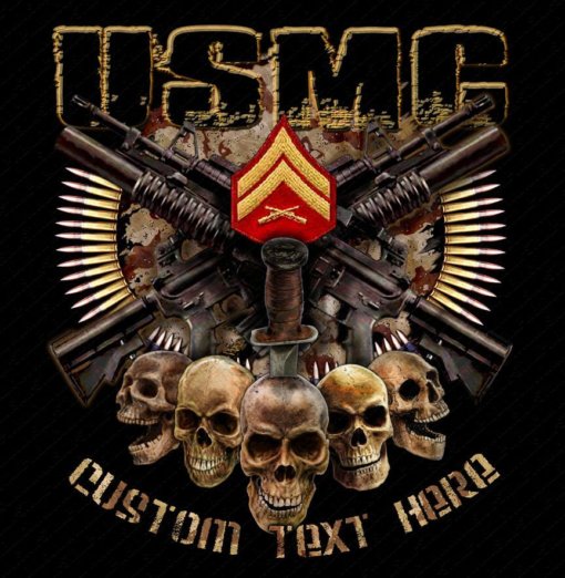 USMC Corporal Custom Rank Shirt