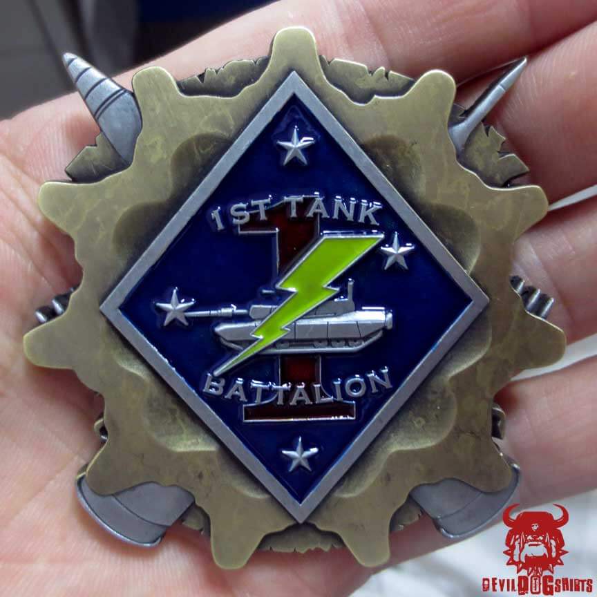 USMC 1st Tank Battalion Challenge Coin