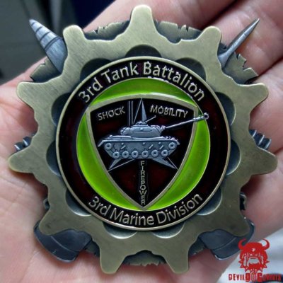 USMC 3rd Tank Battalion Challenge Coin