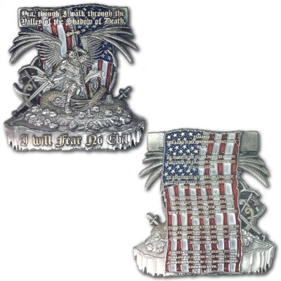 Pslam 23 Fear no Evil American Warrior Coin
