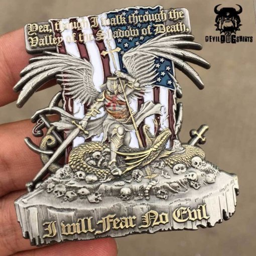 Pslam 23 Fear no Evil American Warrior Coin