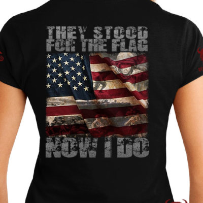 They Stood for the Flag Marine Corps Shirt for Ladies