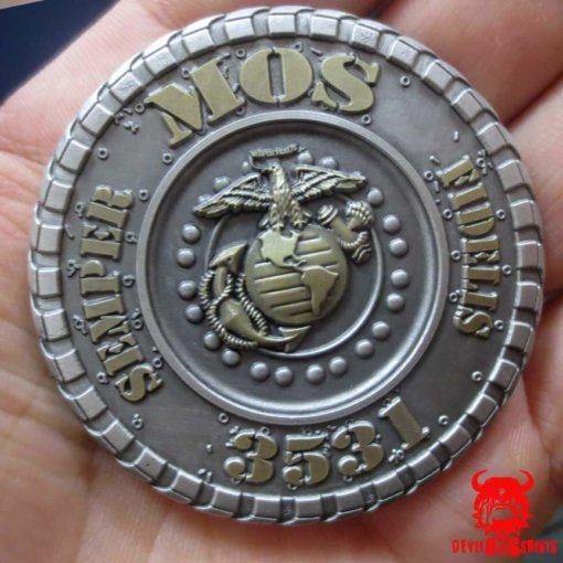 USMC 3531 Motor Transport Operator MOS Coin (Back)