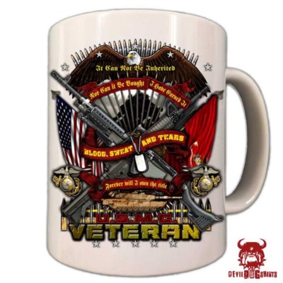 USMC Veteran Blood Sweat and Tears Coffee Mug
