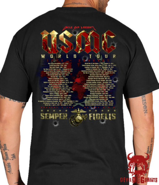 USMC World Tour Marine Corps Shirt