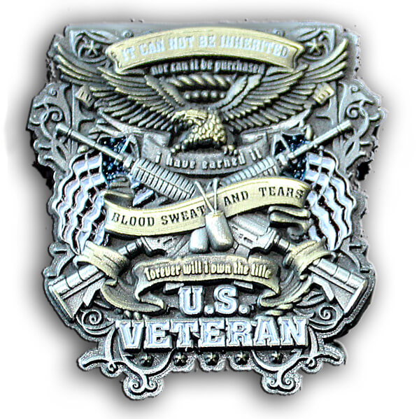 US Veteran Marine Corps Golf Ball Marker front