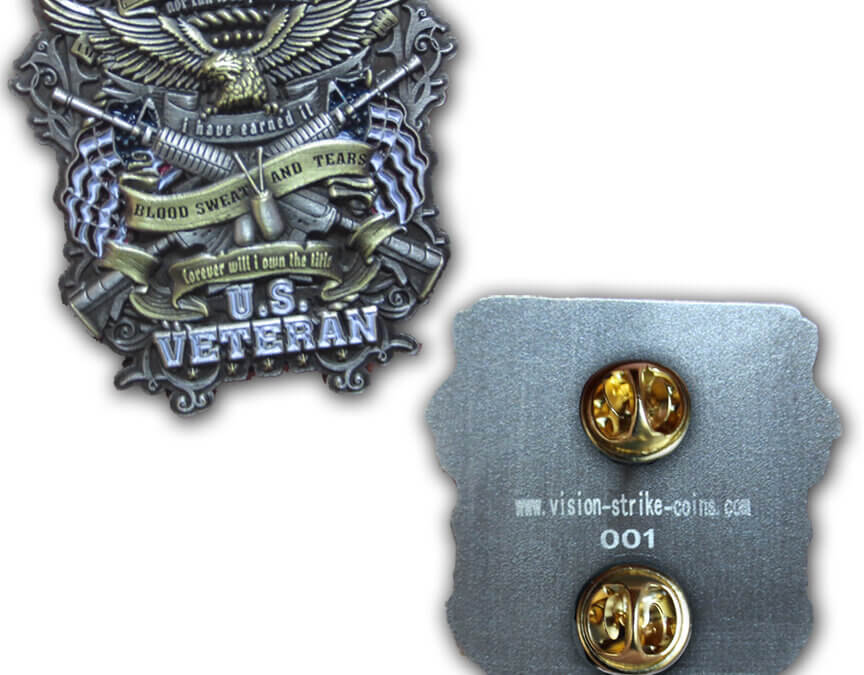 US Veteran It Can Not Be Inherited Commemorative Lapel Pin
