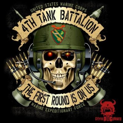 4th Tank Battalion Marine Corps Decal