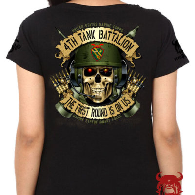 4th Tank Battalion Marine Corps Shirt For Ladies