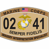 U.S.M.C 0241 MOS Imagery Interpretation Specialist Marine Corps Decal
