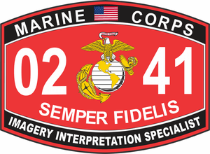 U.S.M.C 0241 MOS Imagery Interpretation Specialist Marine Corps Decal