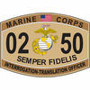 U.S.M.C 0250 MOS Interrogation Translation Officer Marine Corps Decal