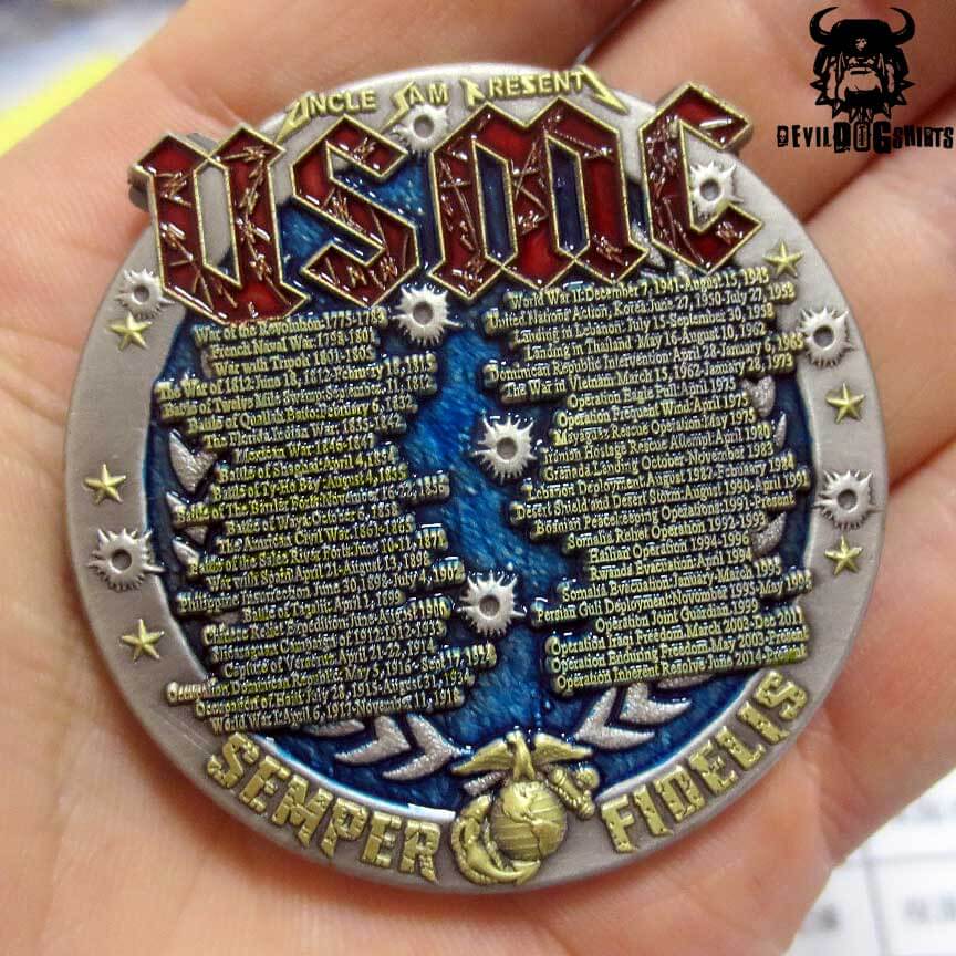 Usmc World Tour Marine Corps Challenge Coin From Devil Dog Shirts