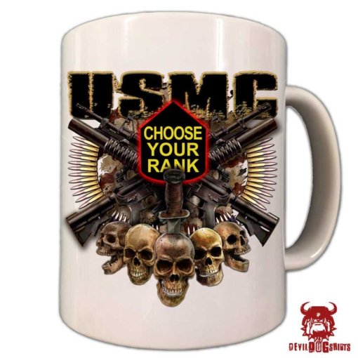 USMC Rank Custom Marine Corps Coffee Mug