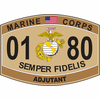 U.S.M.C 0180 MOS Adjutant Marine Corps Decal