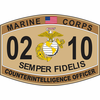 U.S.M.C 0210 MOS Counter Intelligence Officer Marine Corps Decal