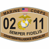 U.S.M.C 0211 MOS Counter Intelligence Specialist Marine Corps Decal